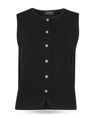 Lucy Button Front Knit Tank Top