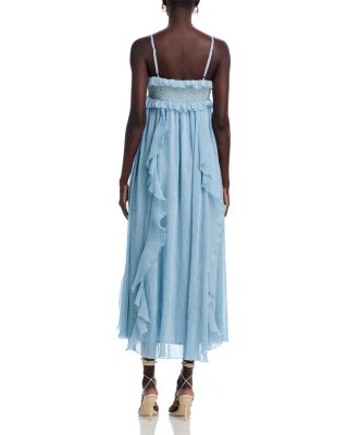 Ruffle Crinkled Midi Dress - Exclusive