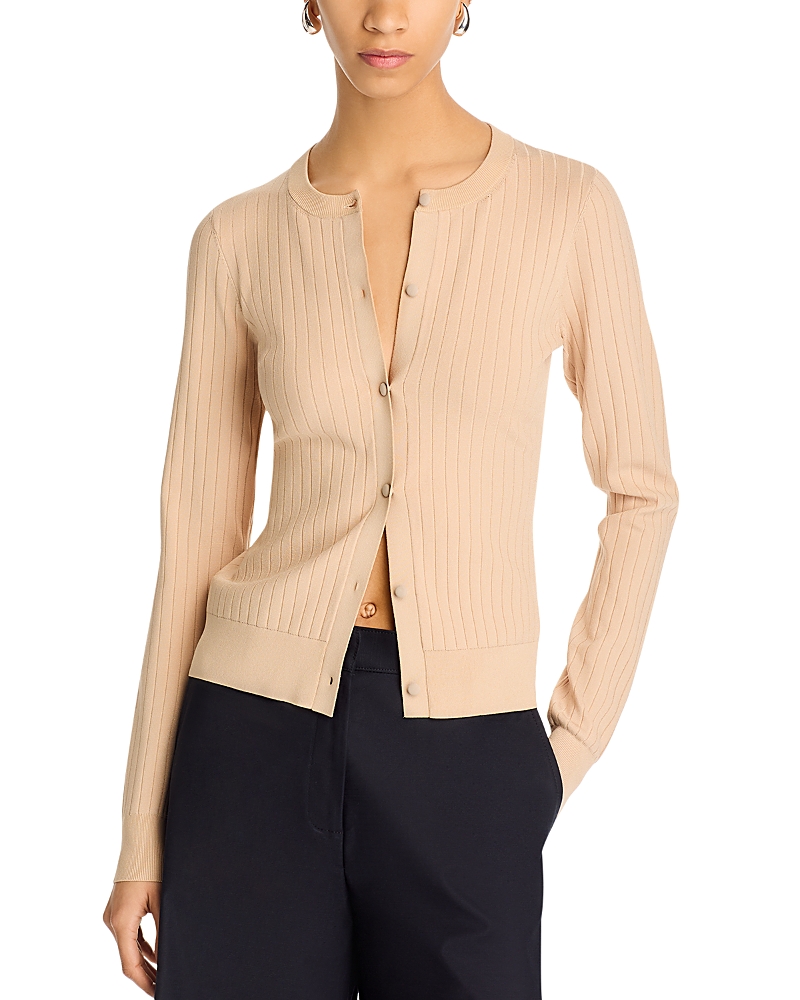 Rosetta Getty Roestta Getty Crewneck Cardigan Sweater In Beige
