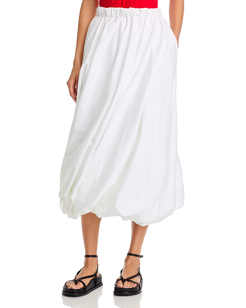 Rosetta Getty Cotton Twisted Bubble Maxi Skirt In White