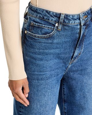 The Wide High Rise Ankle Wide Leg Jeans in Rival