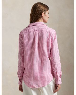 Classic Fit Striped Linen Shirt