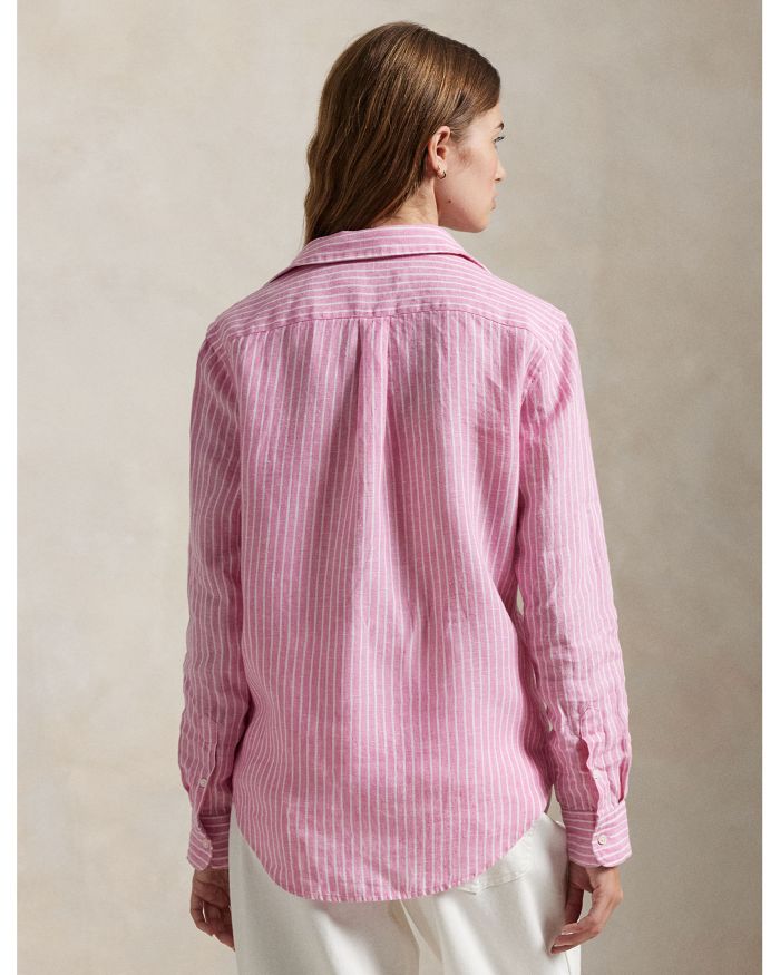 Classic Fit Striped Linen Shirt