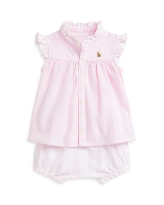 Ralph Lauren - Girls' Striped Knit Oxford Top & Bloomer Set - Baby