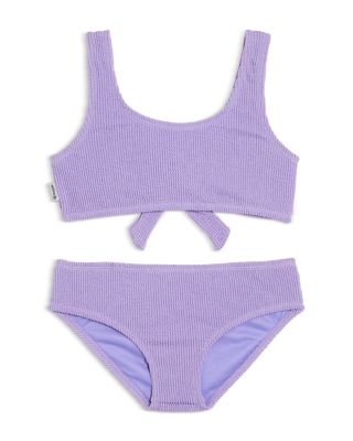 Limeapple - Girls' Crinkle Self Tie Two Piece Swimsuit - Big Kid