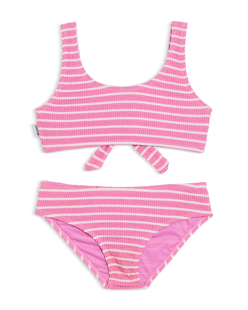 LIMEAPPLE GIRLS' CRINKLE TIE TWO PIECE SWIMSUIT - BIG KID