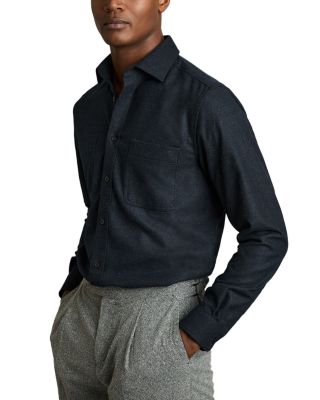 REISS - Crawford Long Sleeve Button Up Twin Pocket Overshirt
