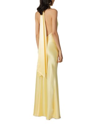 Penelope Satin Halter Neck Gown