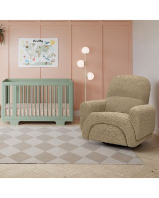 Rainbow Recliner and Swivel Glider in Teddy Loop