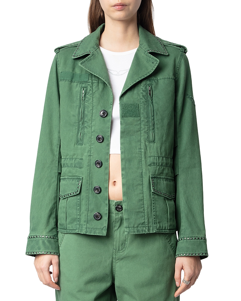 Zadig & Voltaire Klimi Washed Cotton Parka In Coriander