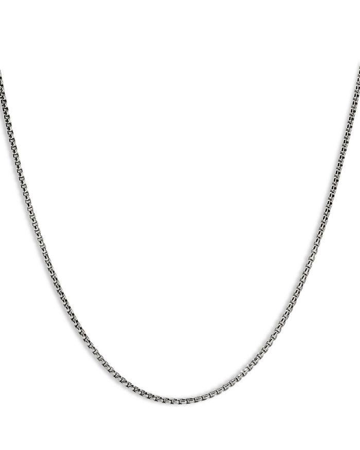 Sterling Silver Chain Box Link Necklace