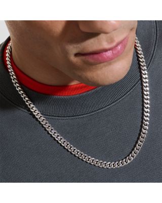 Sterling Silver Chain Curb Link Necklace, 22"