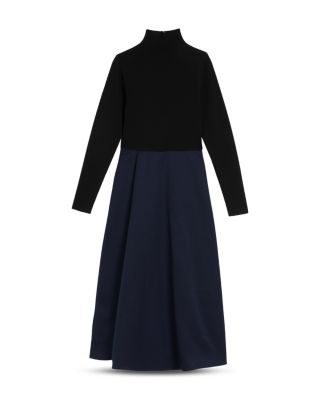 Knit Bodice Wrap Skirt Dress