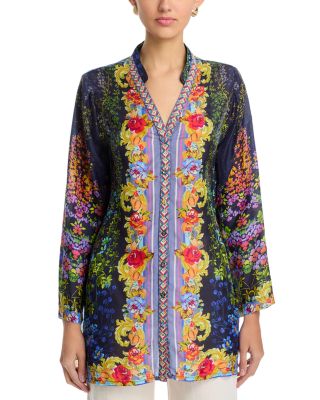Tali Silk Mixed Print Tunic