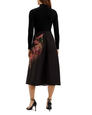 Asnes Floral Mixed Media Dress