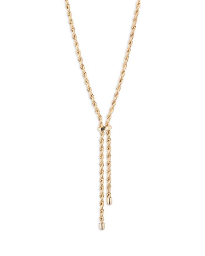 Rope Chain Y Drop Necklace, 17"