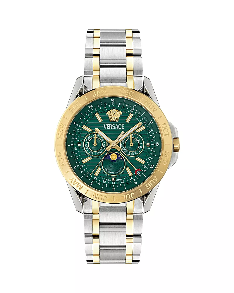 Versace V-Galaxy Moonphase Watch, 43mm