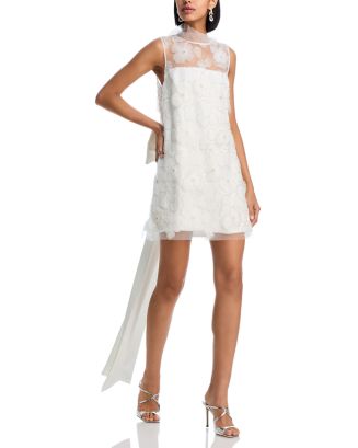 Self-Portrait Beaded Tulle Mini Dress | Bloomingdale's Women