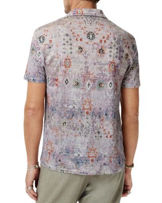 Espino Linen Printed Camp Shirt