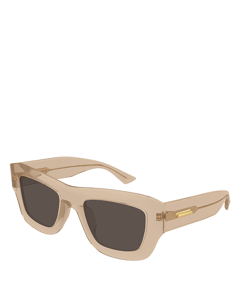 Bottega Veneta Square Sunglasses, 50mm In Brown
