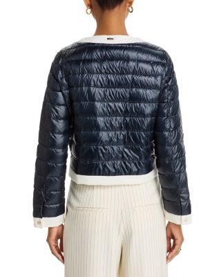 Matte Trim Quilted Short Jacket