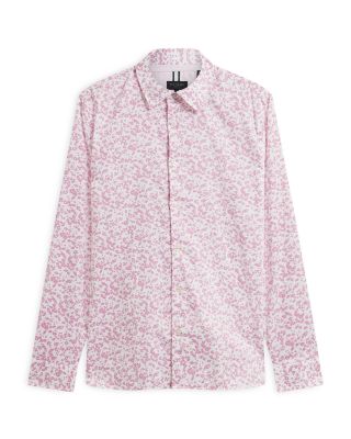 Lovelad Slim Fit Floral Long Sleeve Shirt