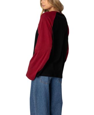 Oversized Raglan Long Sleeve T Shirt