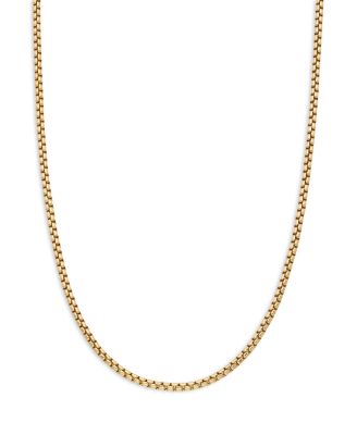David Yurman - Men's Box Chain Necklace in 18K Yellow Gold 18"-26", 2.7mm