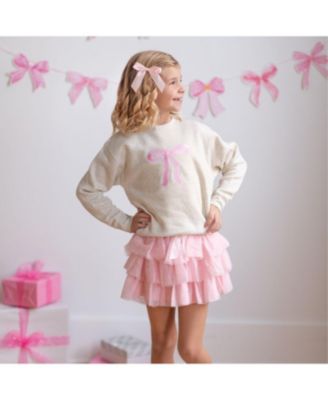 Girls' Coquette Bow Patch Sweatshirt - Little Kid, Big Kid