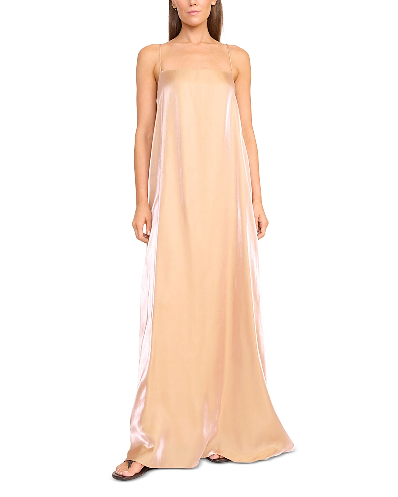 Staud Maxikleid Delfina Aus Satin In Rose Gold