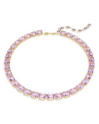 Millenia Octagon Crystal Tennis Necklace, 15-17"
