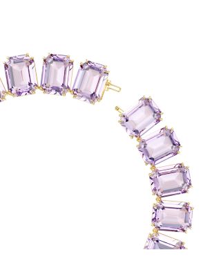 Millenia Purple Octagon Crystal Tennis Necklace, 14.125-15.375"