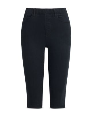The All Day Elastic Waist Capri Jeans in Black
