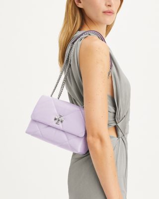 Small Kira Diamond Quilted Leather Convertible Shoulder Bag