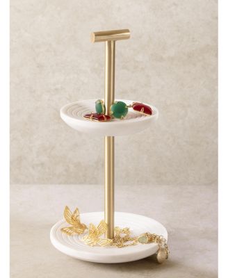 Regalia Tiered Marble Jewelry Stand
