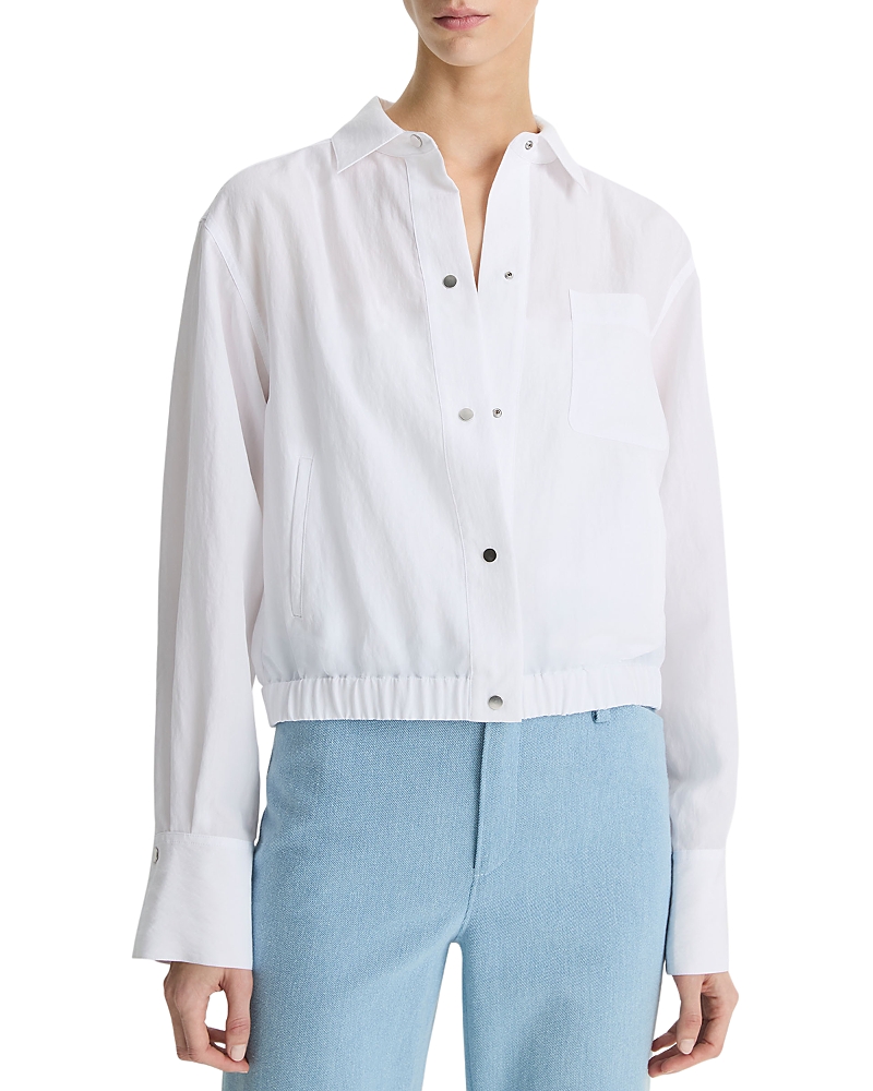 Vince Summer Shirt Jacket In Optic White In Optic White