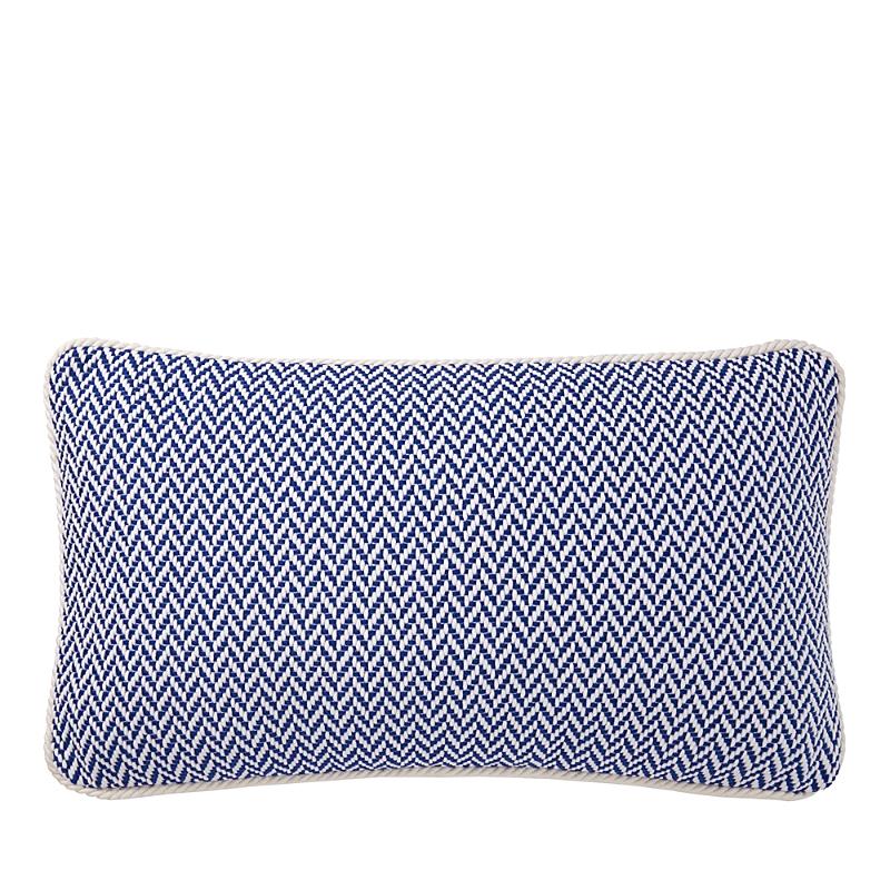 Yves Delorme Marina Decorative Pillow, 22 X 13 In Blue