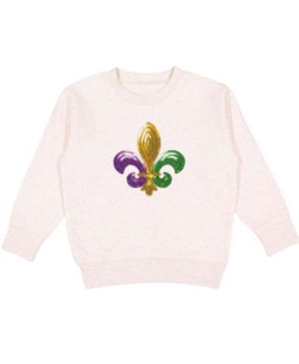 Sweet Wink - Girls' Mardi Gras Fleur De Lis Patch Sweatshirt - Little Kid, Big Kid