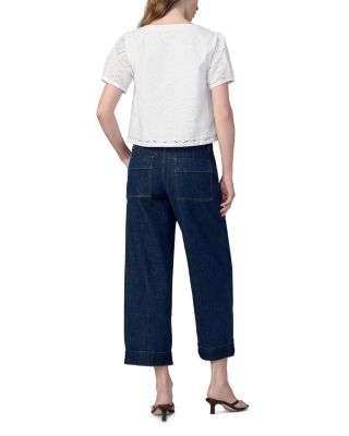 The Halle Short Sleeve Eyelet Blouse