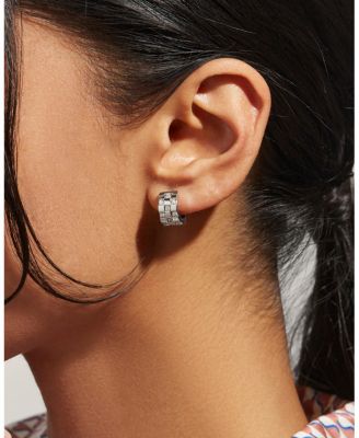 Eden Silver Hoop Earrings