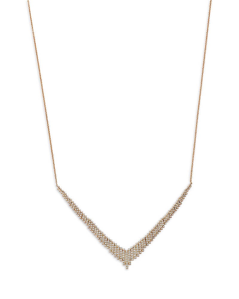 Bloomingdale's Fine Collection Diamond Chevron Necklace in 14K Yellow Gold, 1.0 tcw