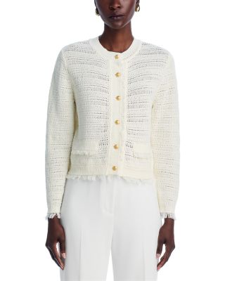 Taza Crewneck Cardigan Sweater
