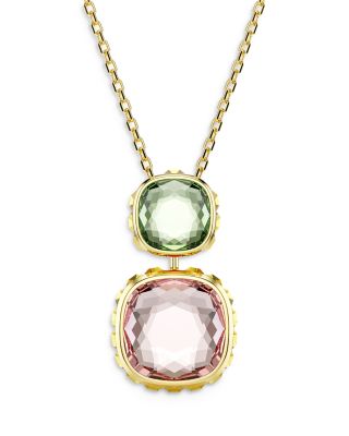 Chroma Multicolor Crystal Reversible Pendant Necklace, 16.5-19.25"