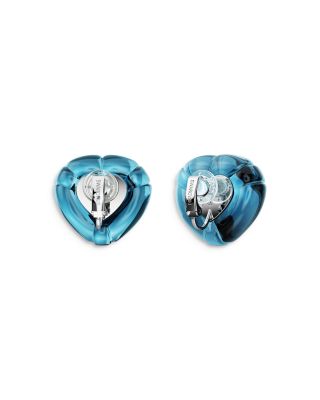 Dulcis Multicolor Crystal Heart Clip On Earrings