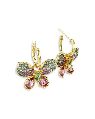 Idyllia Crystal Butterfly Drop Earrings