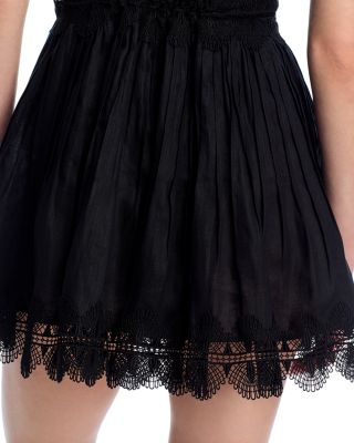Violette Lace Trim Linen Dress