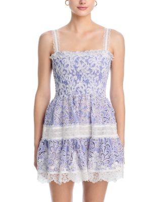 Aerin Lace Trim Mini Dress