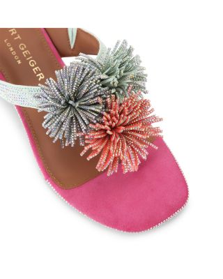 Women's Pom Pom T Strap Sandals