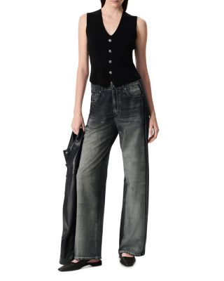 Miramar Wide Leg Cotton Terry Track Pants