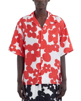Marni - Printed Short Sleeve Button Front Shirt
